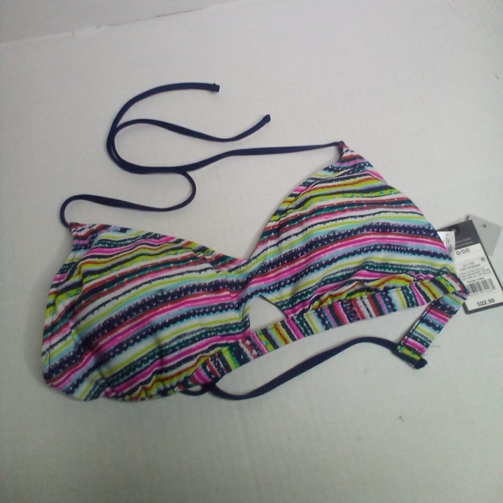 Mossimo Swim Bikini Top D DD Strappy Colorful